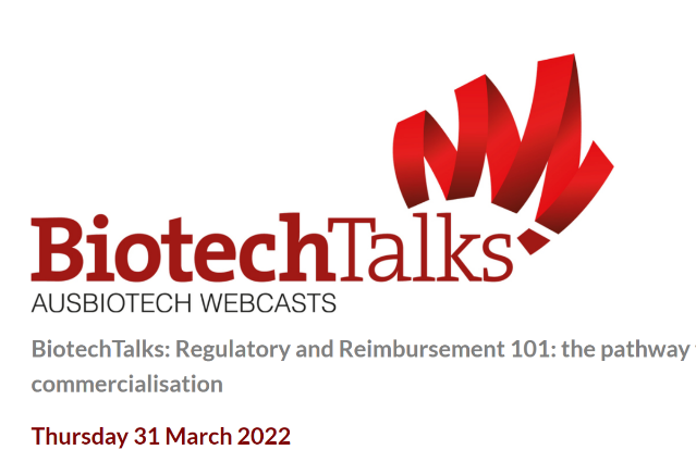 BiotechTalks AusBiotech Webcasts – Thursday 31st March